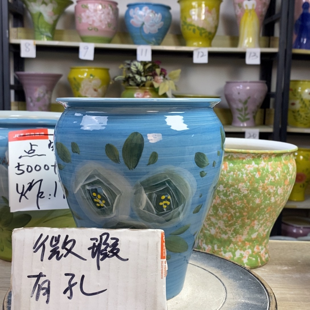 景德镇手工手绘陶瓷花盆