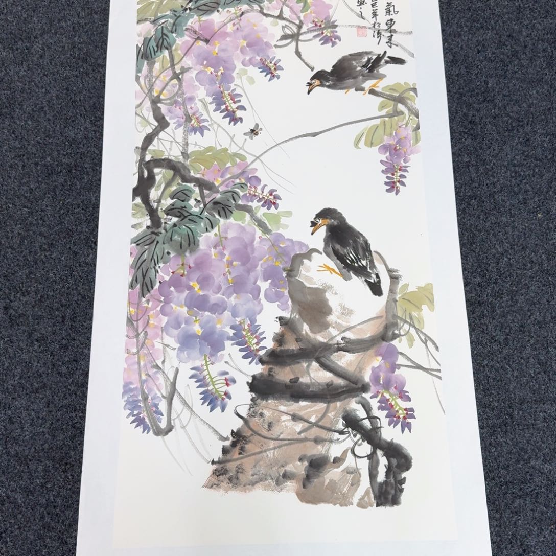 国画国画作品山水花鸟纯手绘