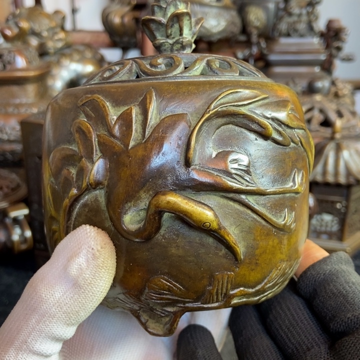 铜器工艺品摆件香炉摆件