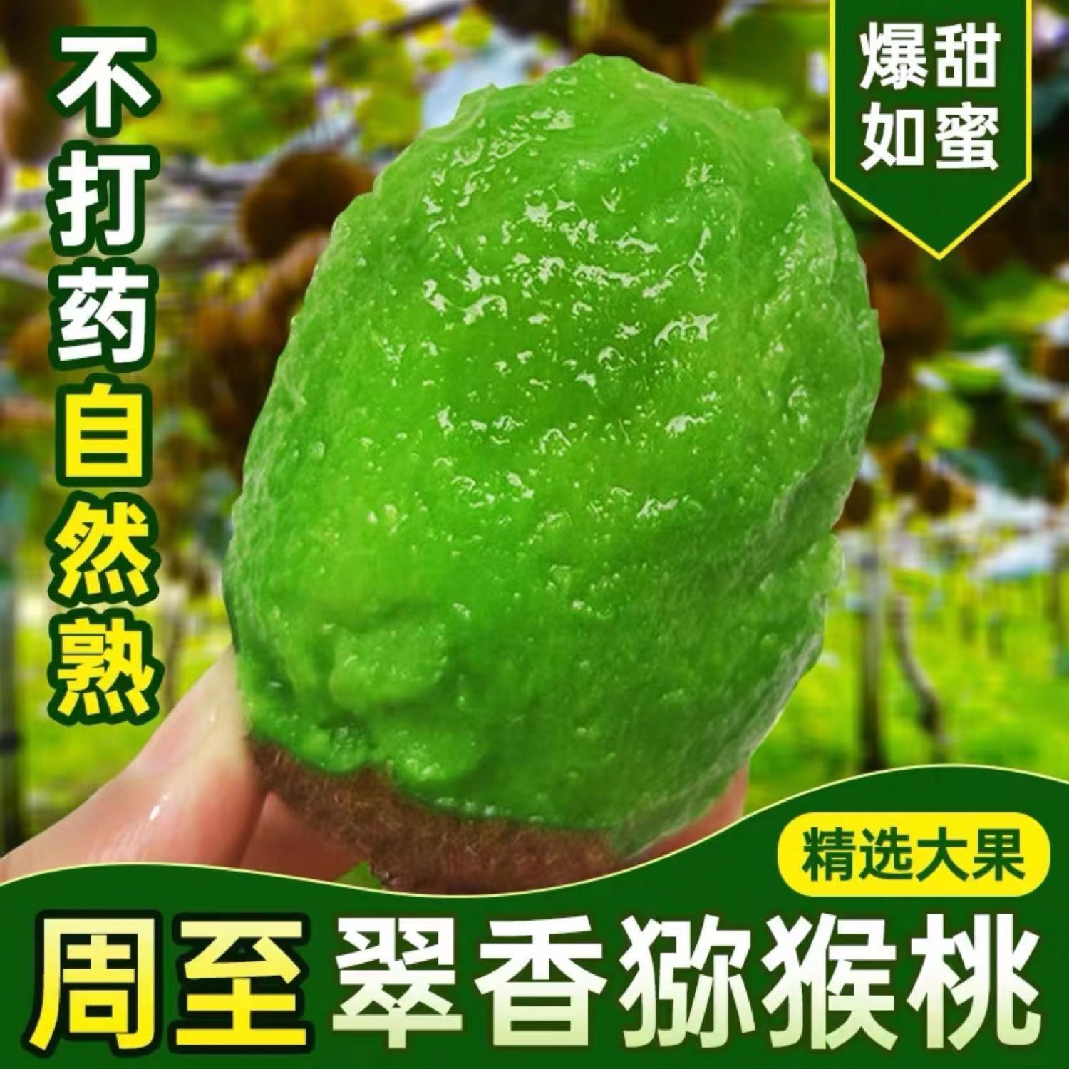 陕西周至翠香猕猴桃新鲜现摘绿心奇异果当季水果香甜多汁孕妇即食