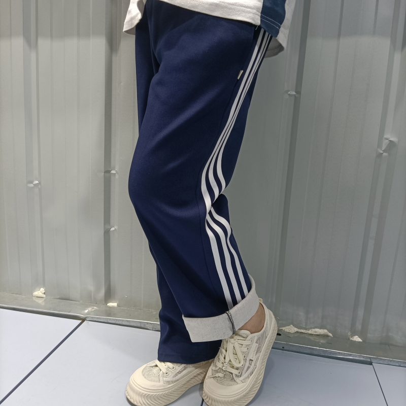 中学生精品棉料三白条校服裤子三道杠男女小学生春秋款三白边校裤