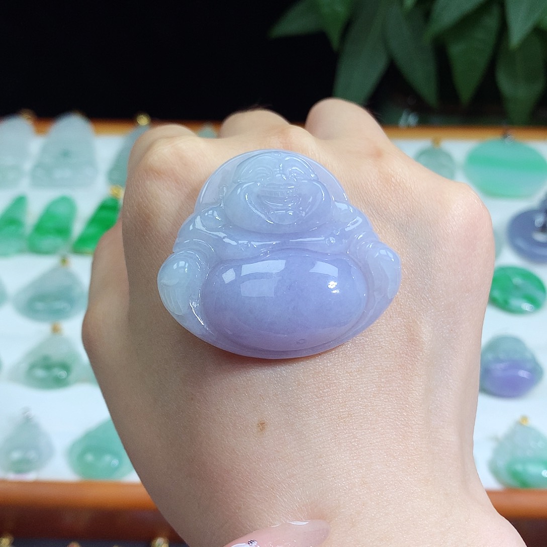 翡翠未镶嵌颈饰佛公