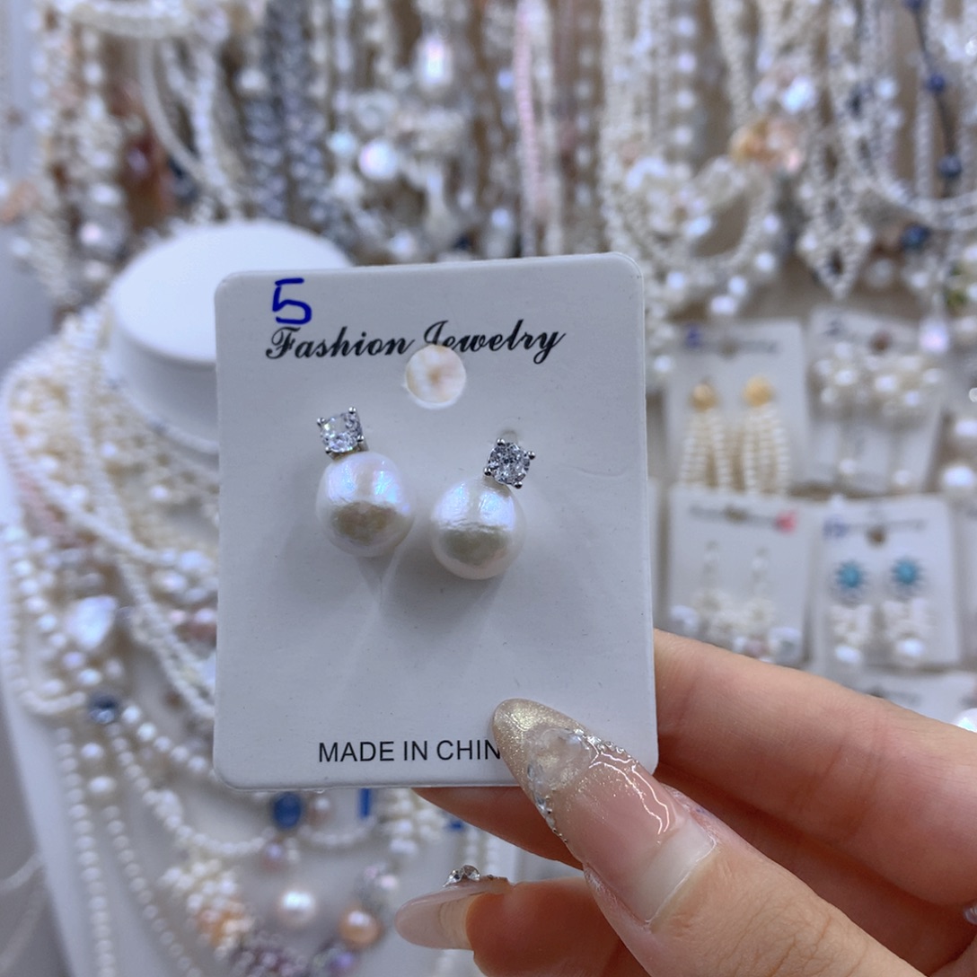 淡水珍珠银S925镶嵌项链