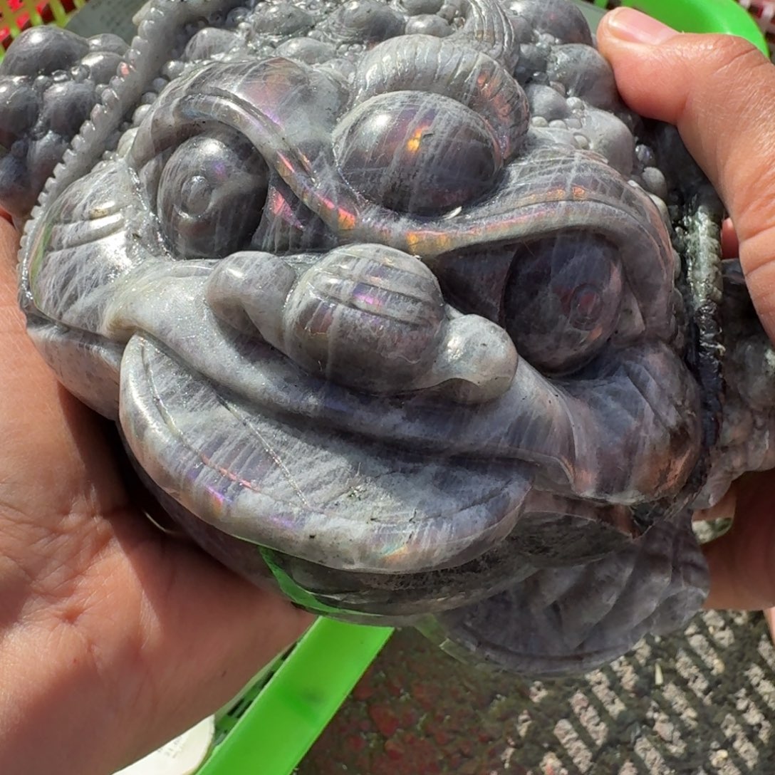 石材大紫光金蟾摆件