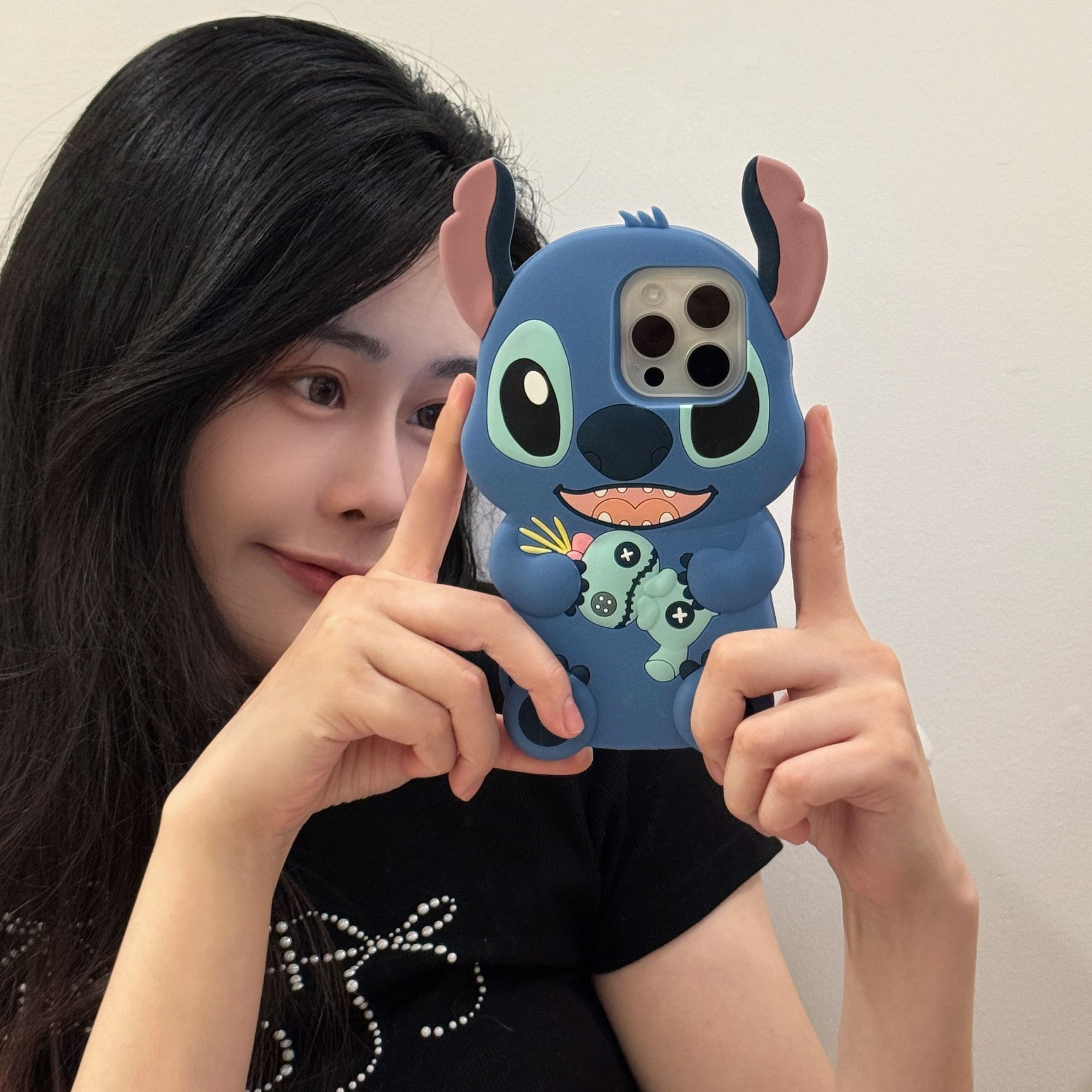 苹果|立体史迪仔适用iPhone16卡通ins可爱15pro创意软硅胶手机壳