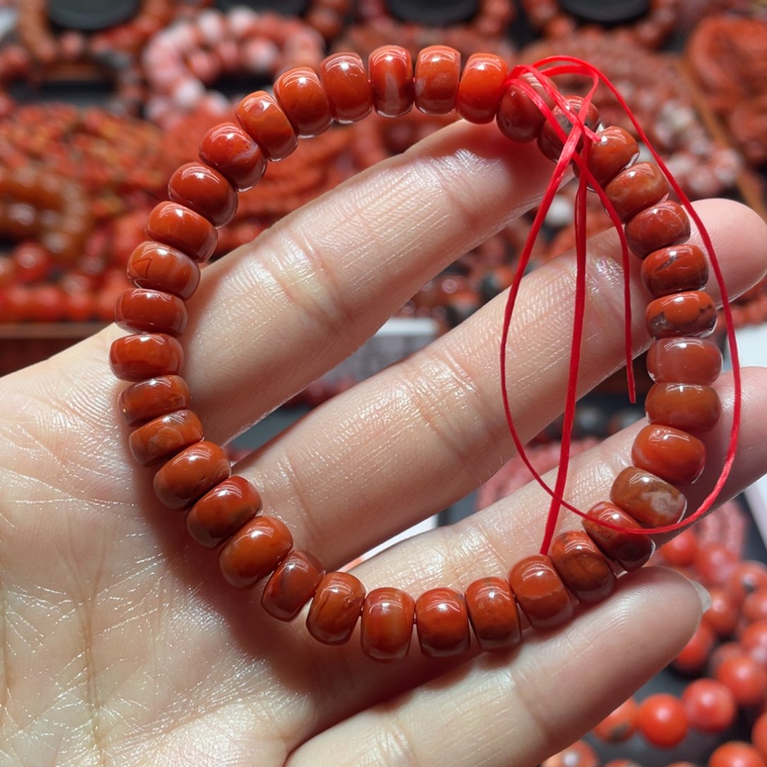 南红玛瑙手链未镶嵌