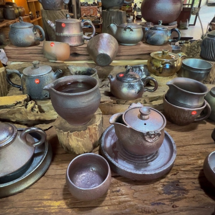 陶涵***9建水紫陶柴烧茶具