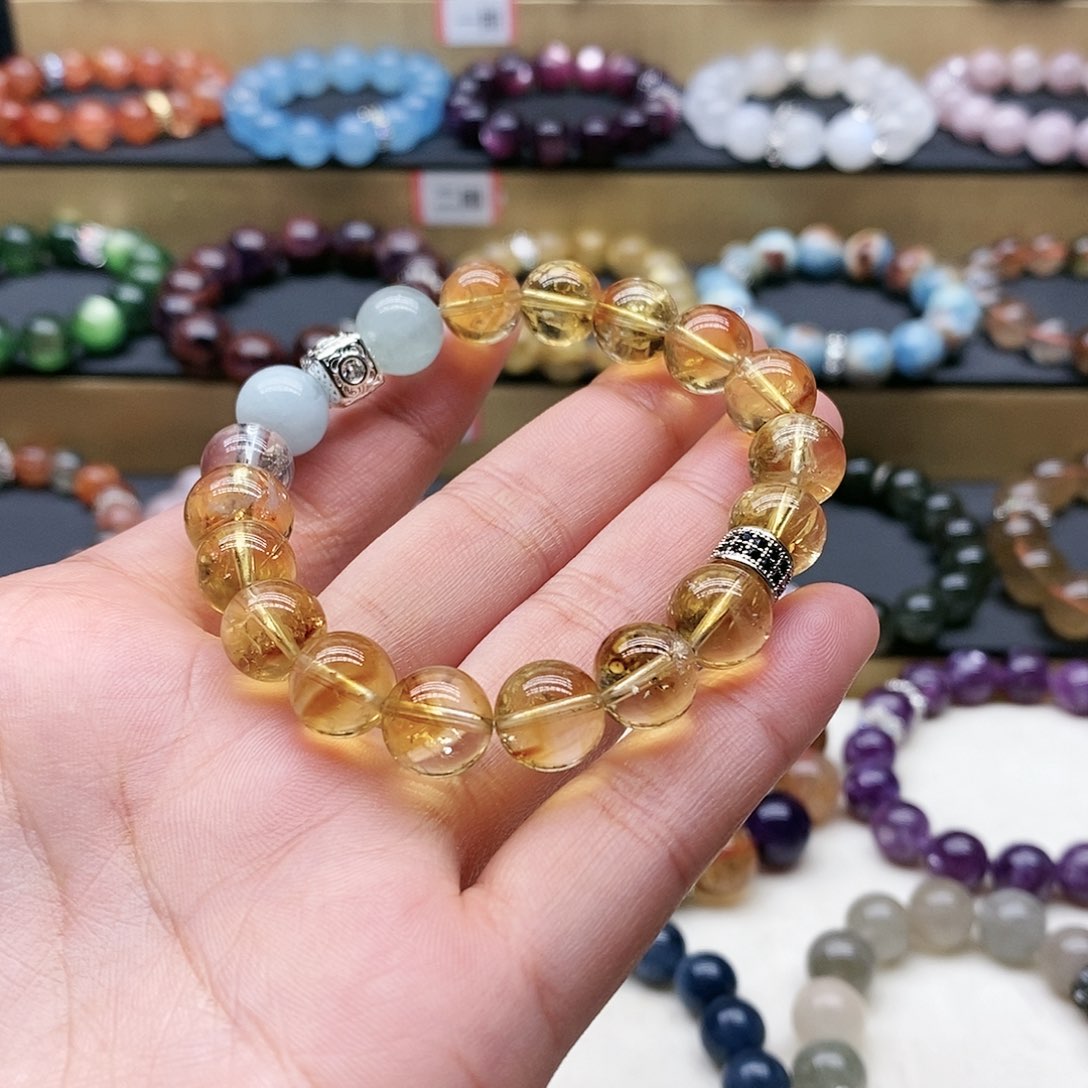 水晶手链未镶嵌黄