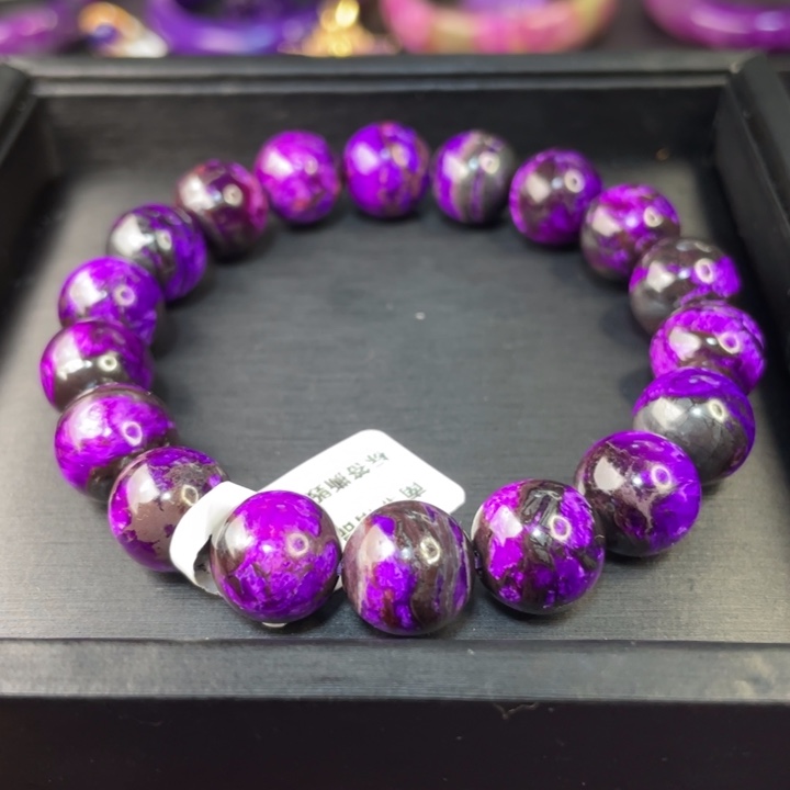 苏纪石（舒俱来）手链未镶嵌红丝绒