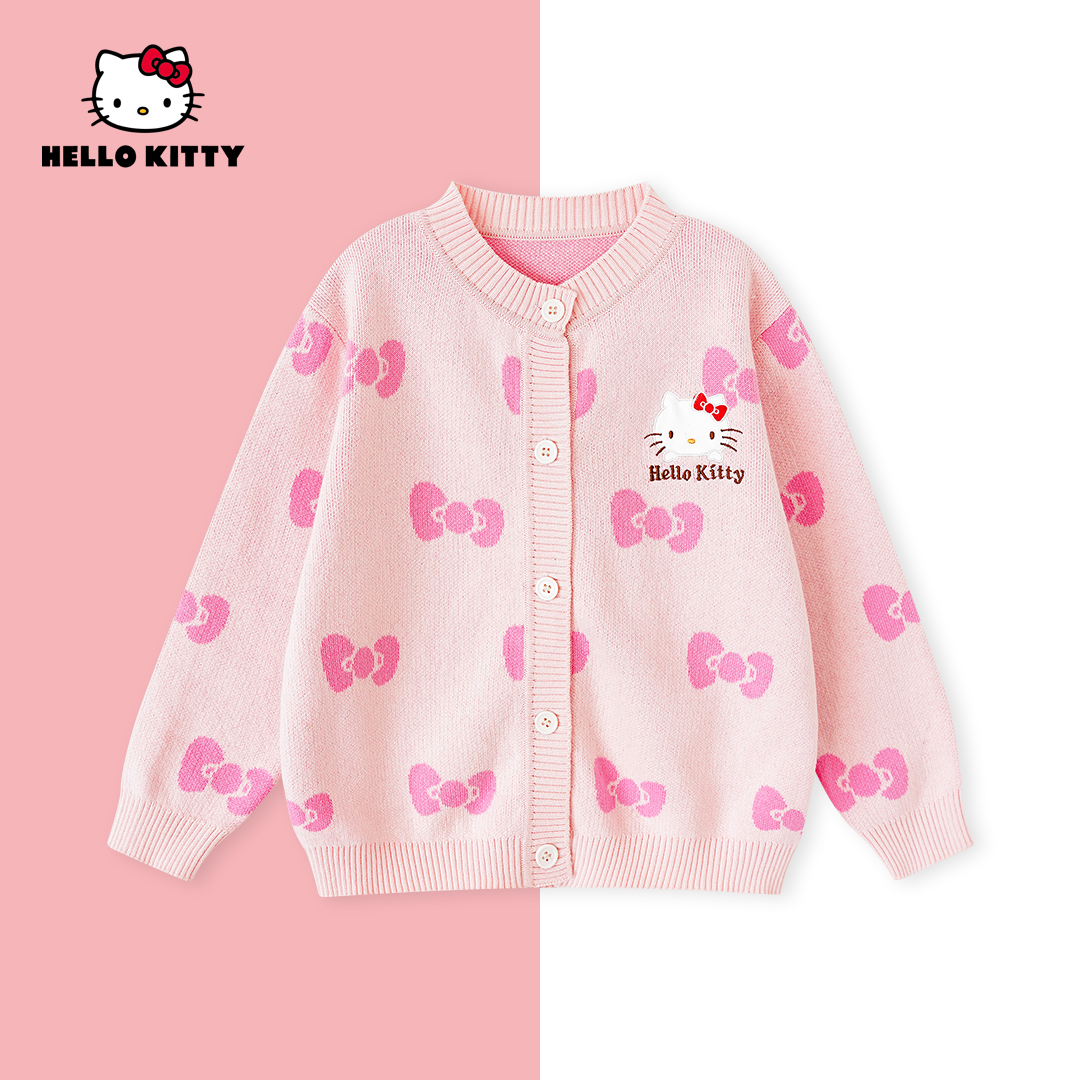 HelloKitty春季新款女童装时尚针织开衫女宝上衣AC5127PY006 KT
