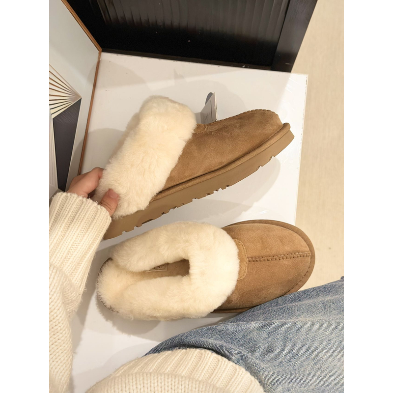 【羊皮毛一体】男版千颂伊同款星拖外穿包头拖鞋