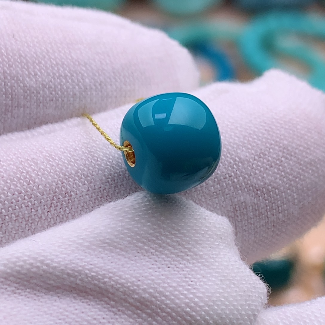 绿松石珠宝奇石未镶嵌9.2✖️8.4mm