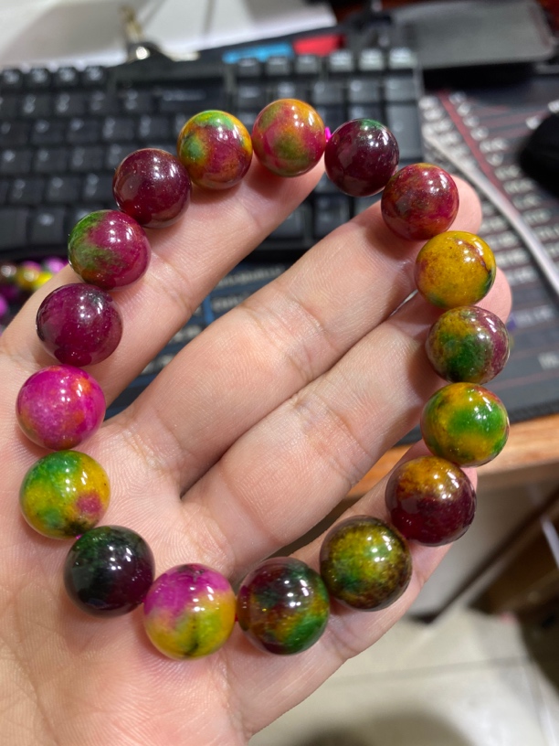 D 687 12 梦幻黄紫苏手串