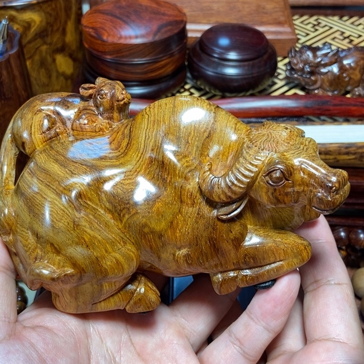 黄花梨/降香黄檀子鼠丑牛