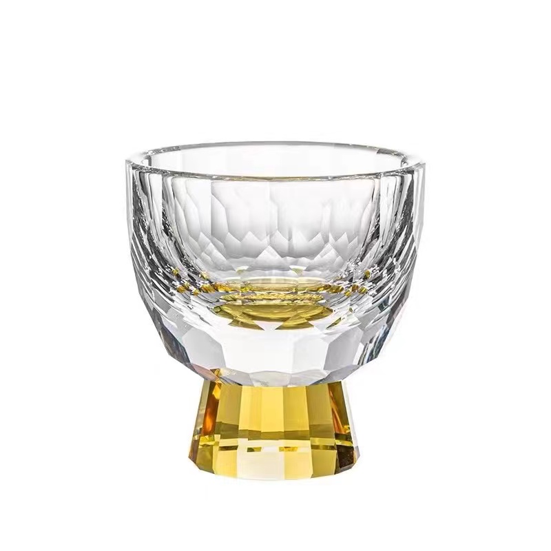 黄色水晶钻纹茶杯-209（众）-65