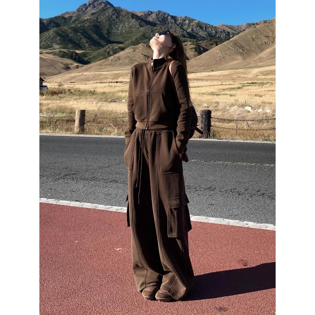 高级感运动服套装女秋季学生韩版宽松显瘦时尚卫衣休闲两件套跑步