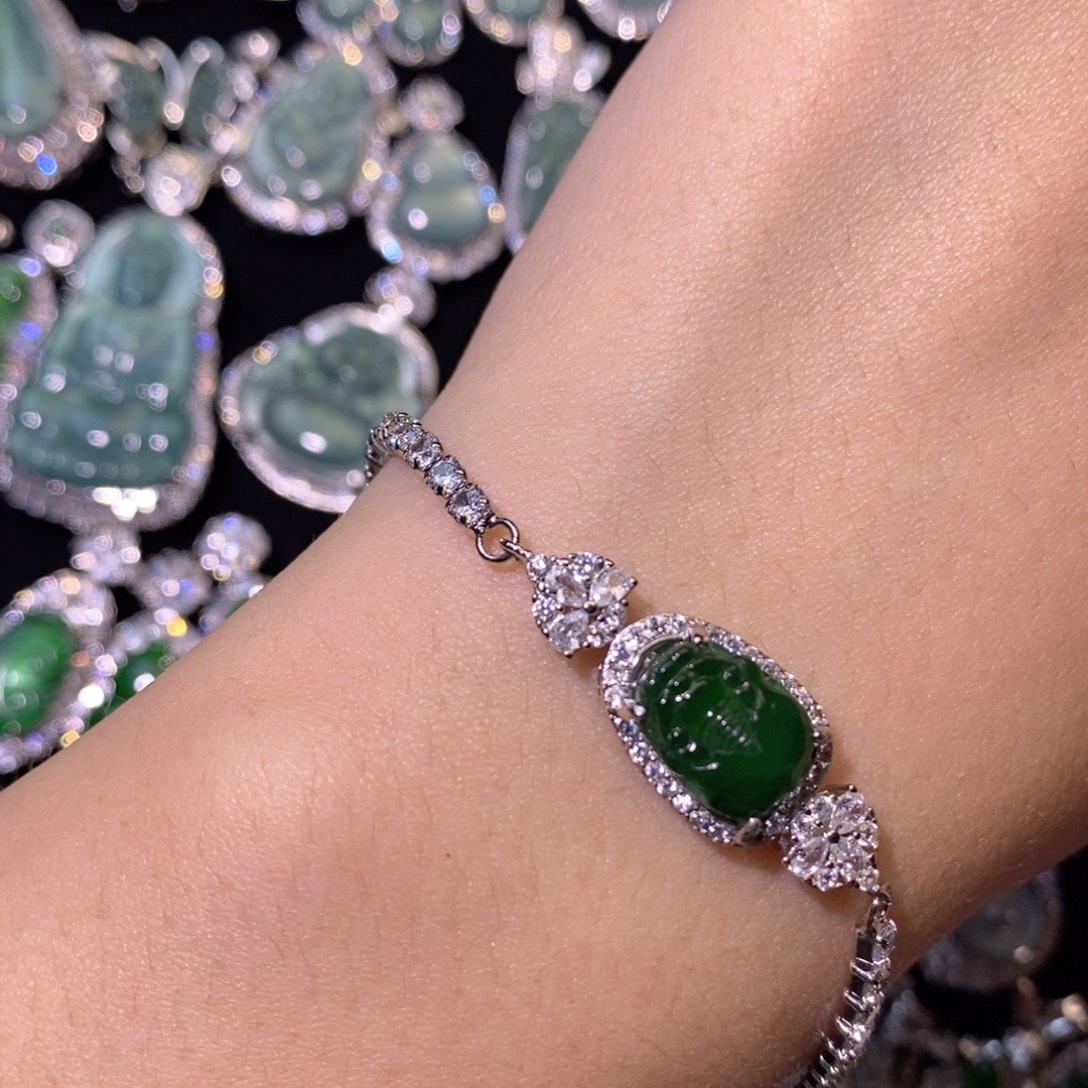 翡翠未镶嵌颈饰天然