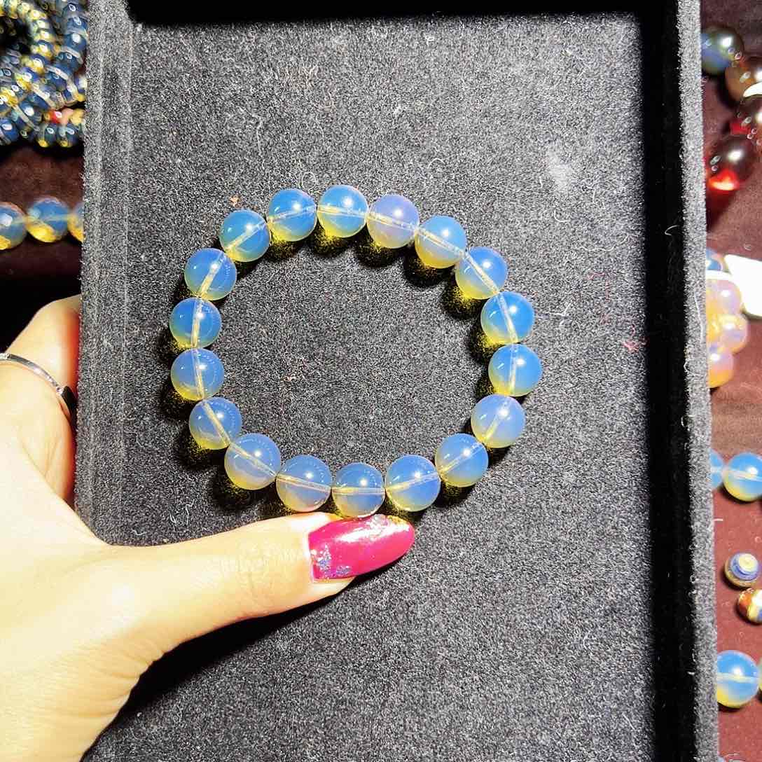 蓝珀珠宝奇石未镶嵌蓝珀异色珀毕业11mm净水