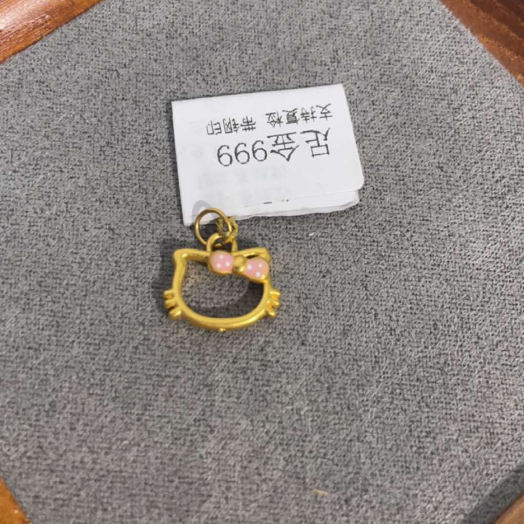 R0103凯蒂猫足金999吊坠