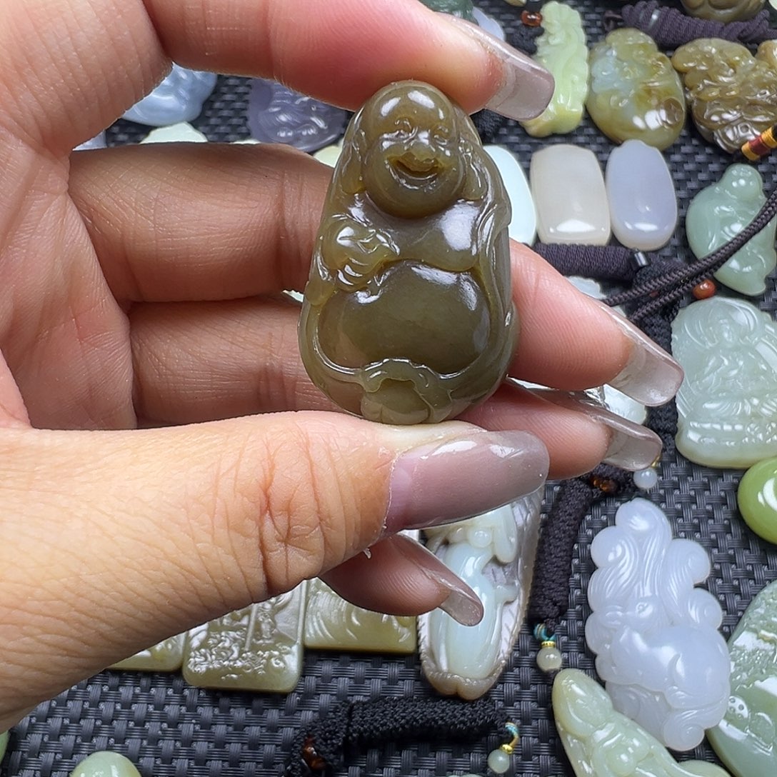 和田玉未镶嵌吊坠(不含链)