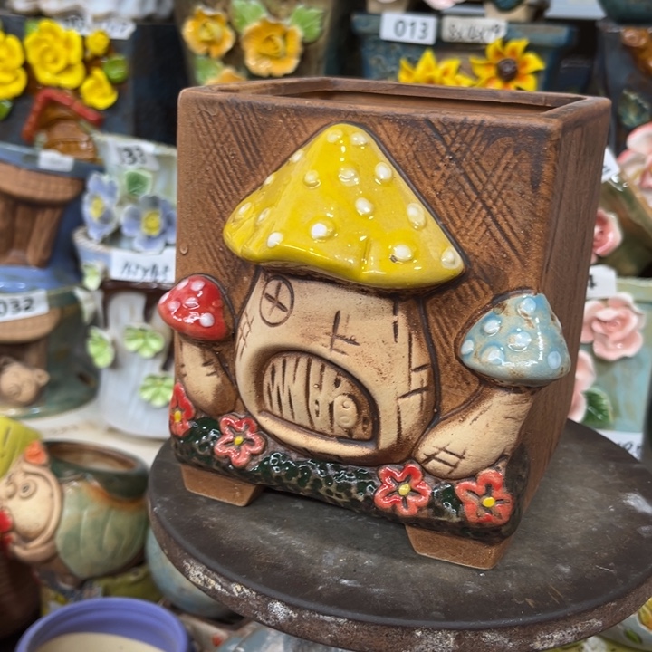 紫砂花盆粗陶材质多肉花盆