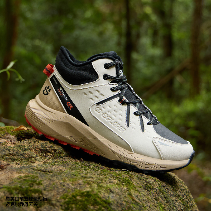 乔丹正品2025新品驭山男高帮革面（加绒棉鞋）冬季保暖减震跑步鞋男