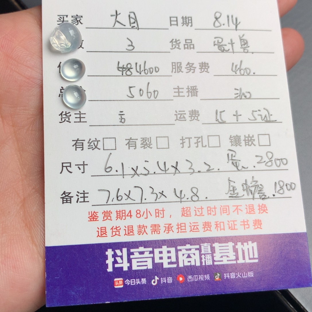 大***目翡翠未镶嵌颈饰一首