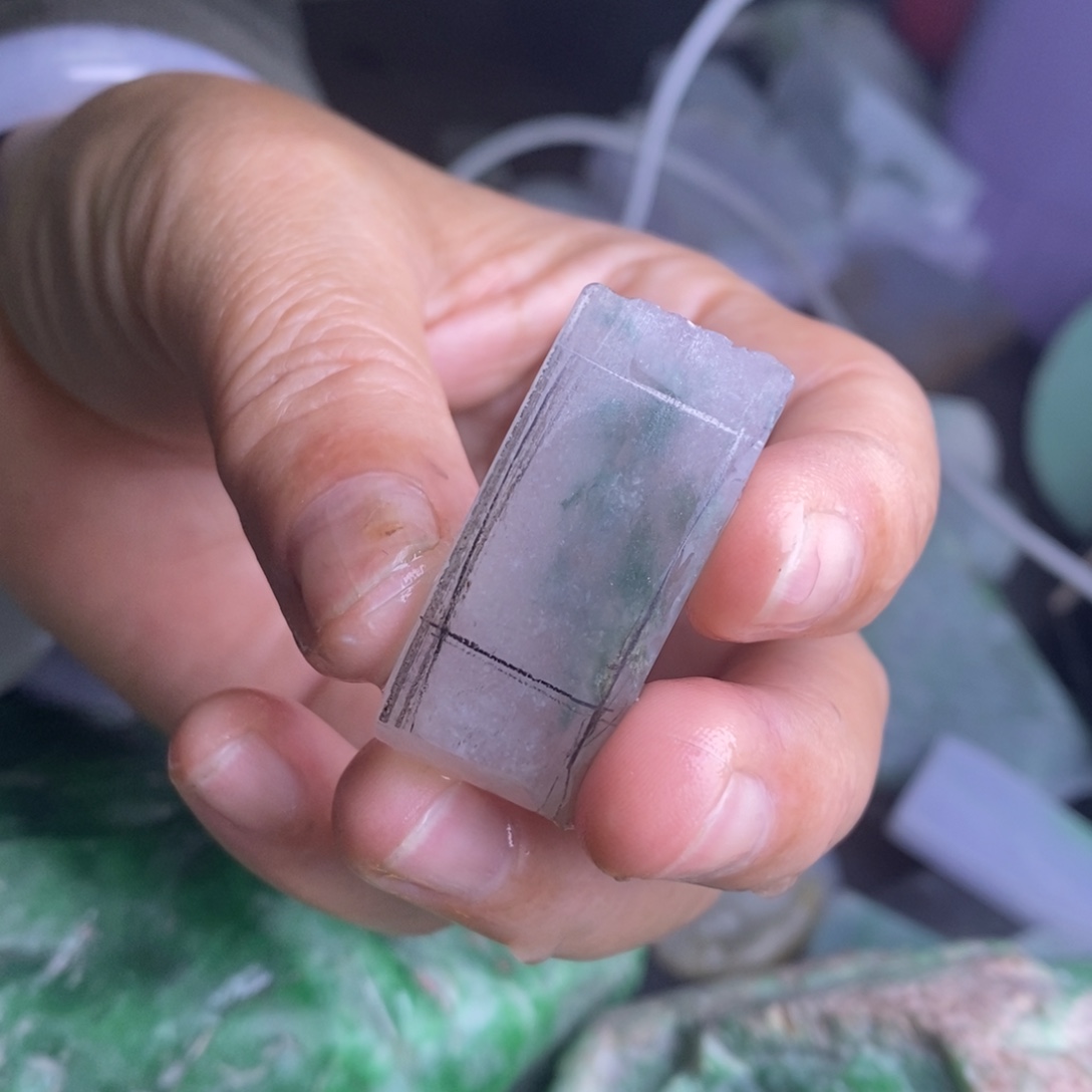 祥***哥定制翡翠未镶嵌包工