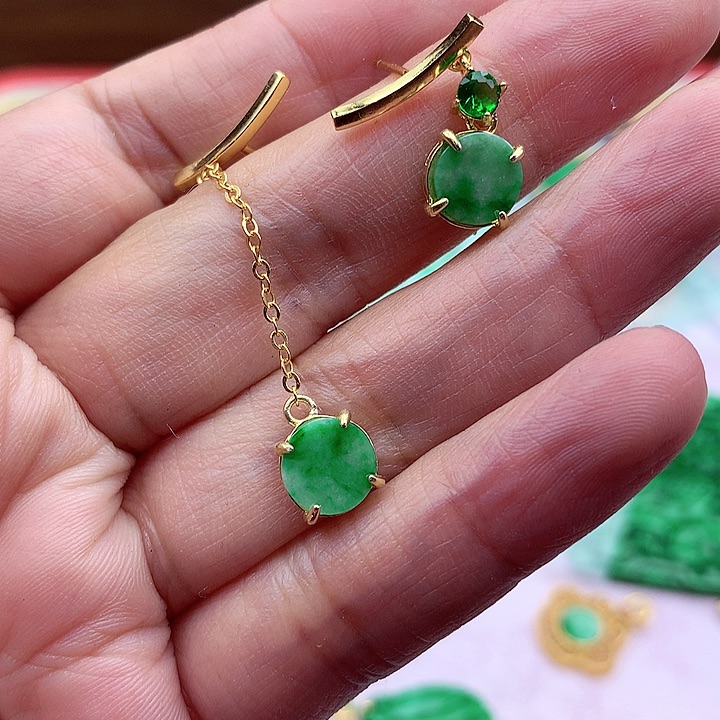 翡翠颈饰银S925镶嵌翡翠