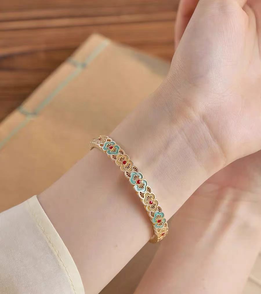 0099珐琅彩手工精品手镯0099（无礼盒）