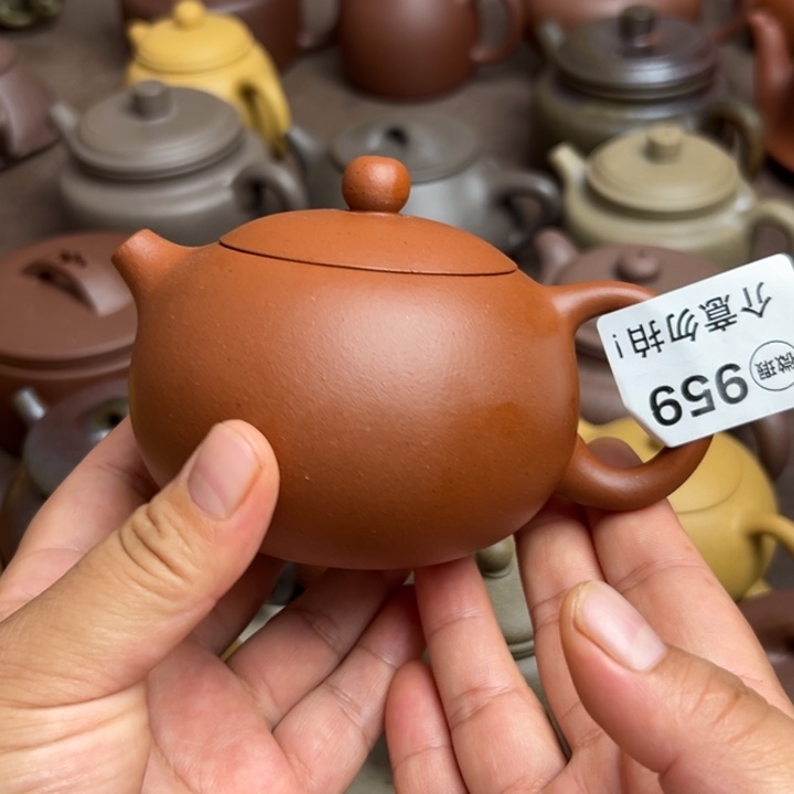 茶壶紫砂小红泥半手工260cc左右瑕疵
