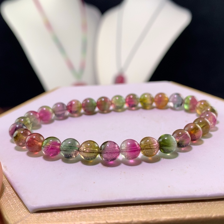 双色碧玺手链未镶嵌