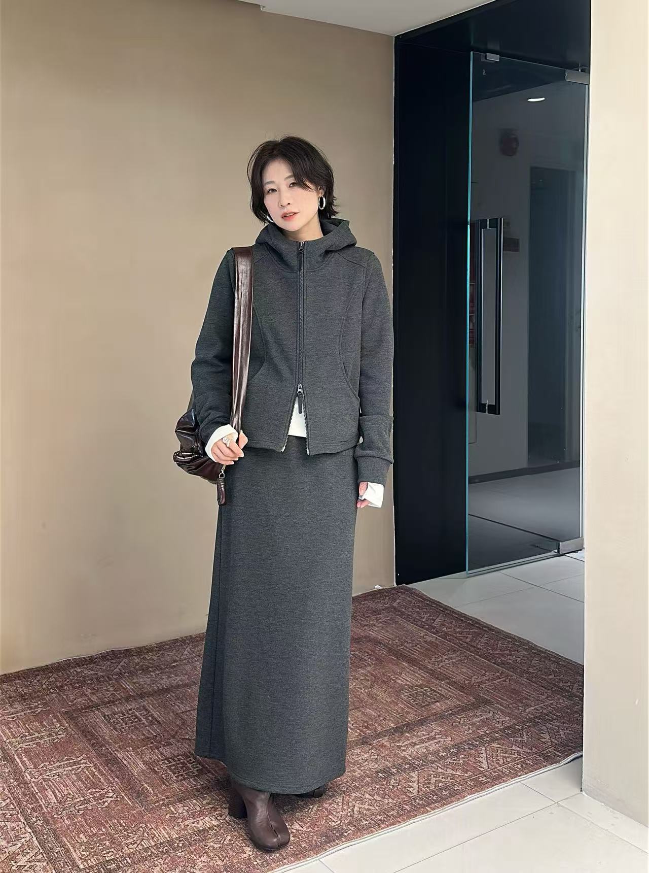 秋冬必备加绒厚款休闲时尚简约套装7076/8552#