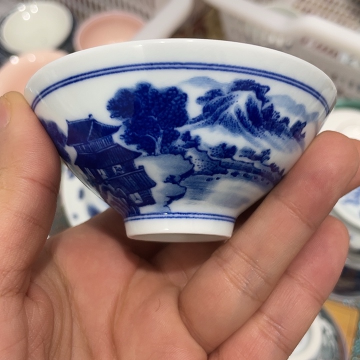 摆件陶景德镇陶瓷主人杯1234