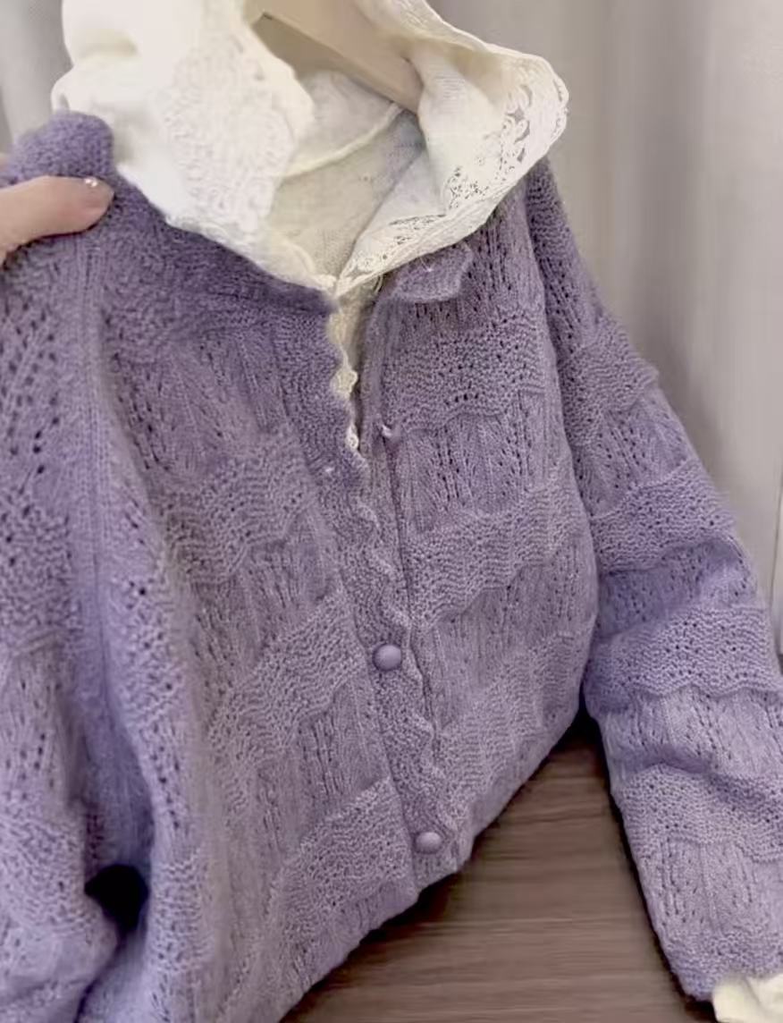 200斤大码洋气针织开衫970J