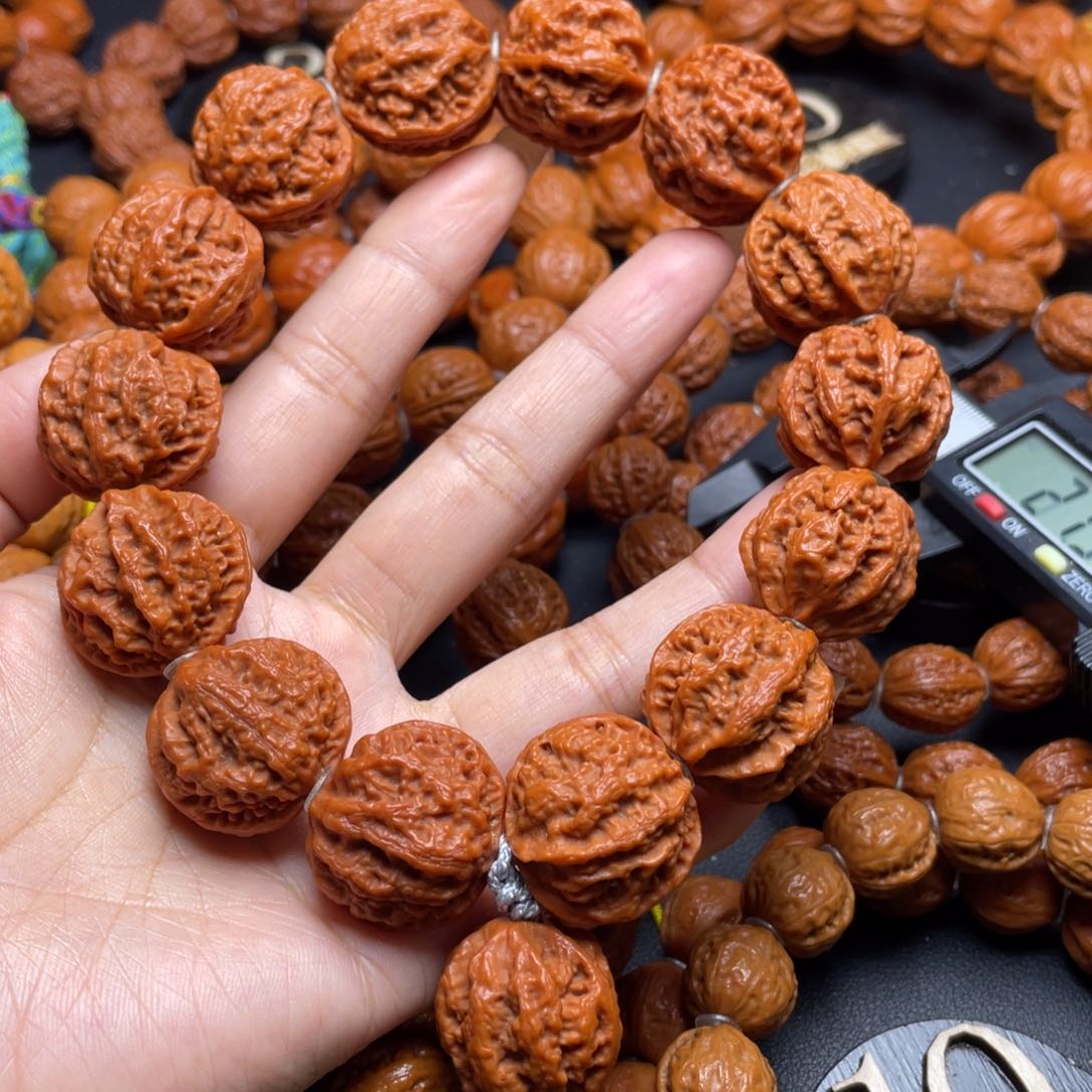 文玩核桃手串落*。火焰纹111