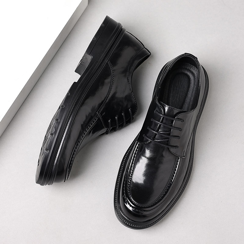 2025新款男士正装皮鞋男商务英伦休闲系带德比鞋子男款男鞋2205-1