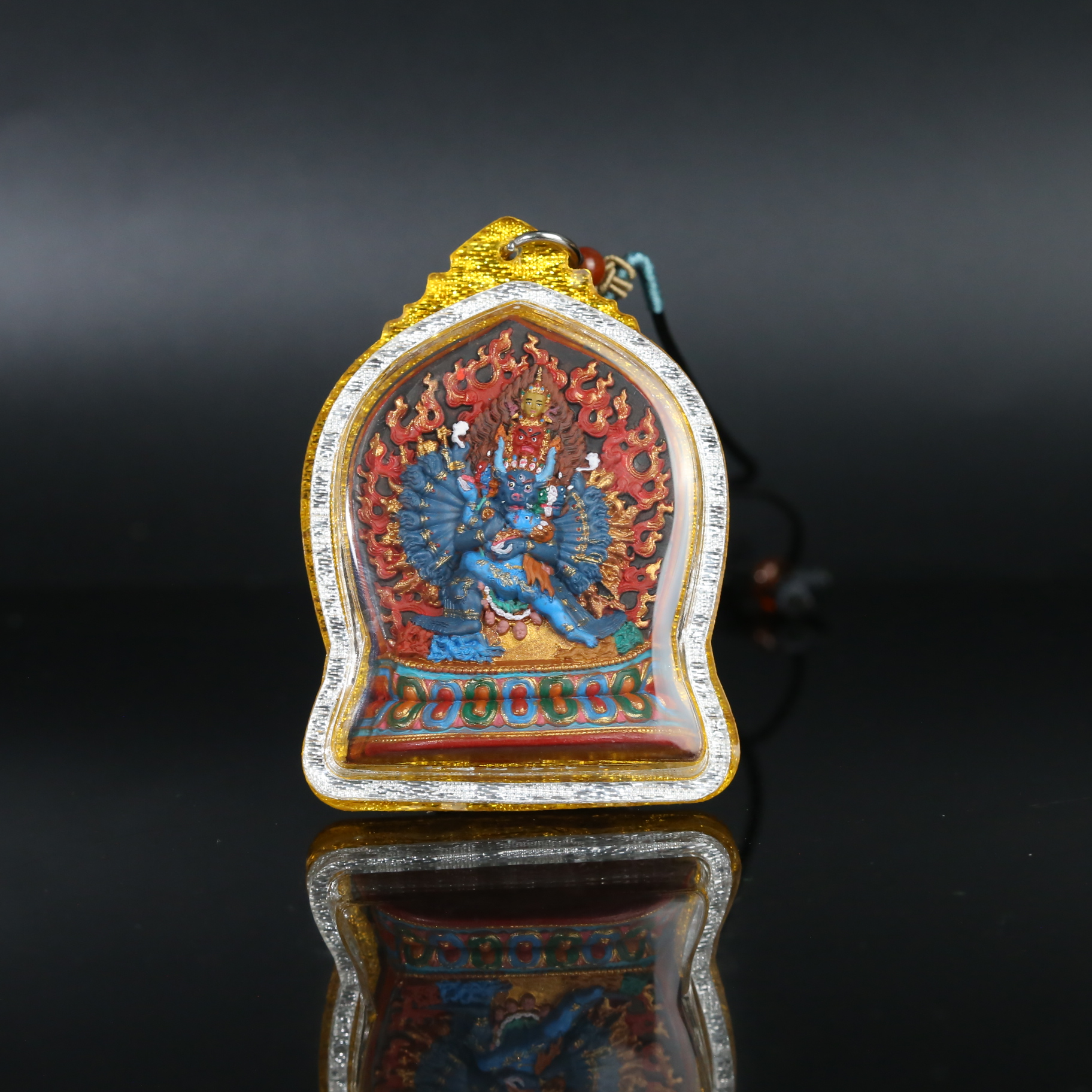 二十世纪彩绘双身大威德金刚擦擦AABS250727001