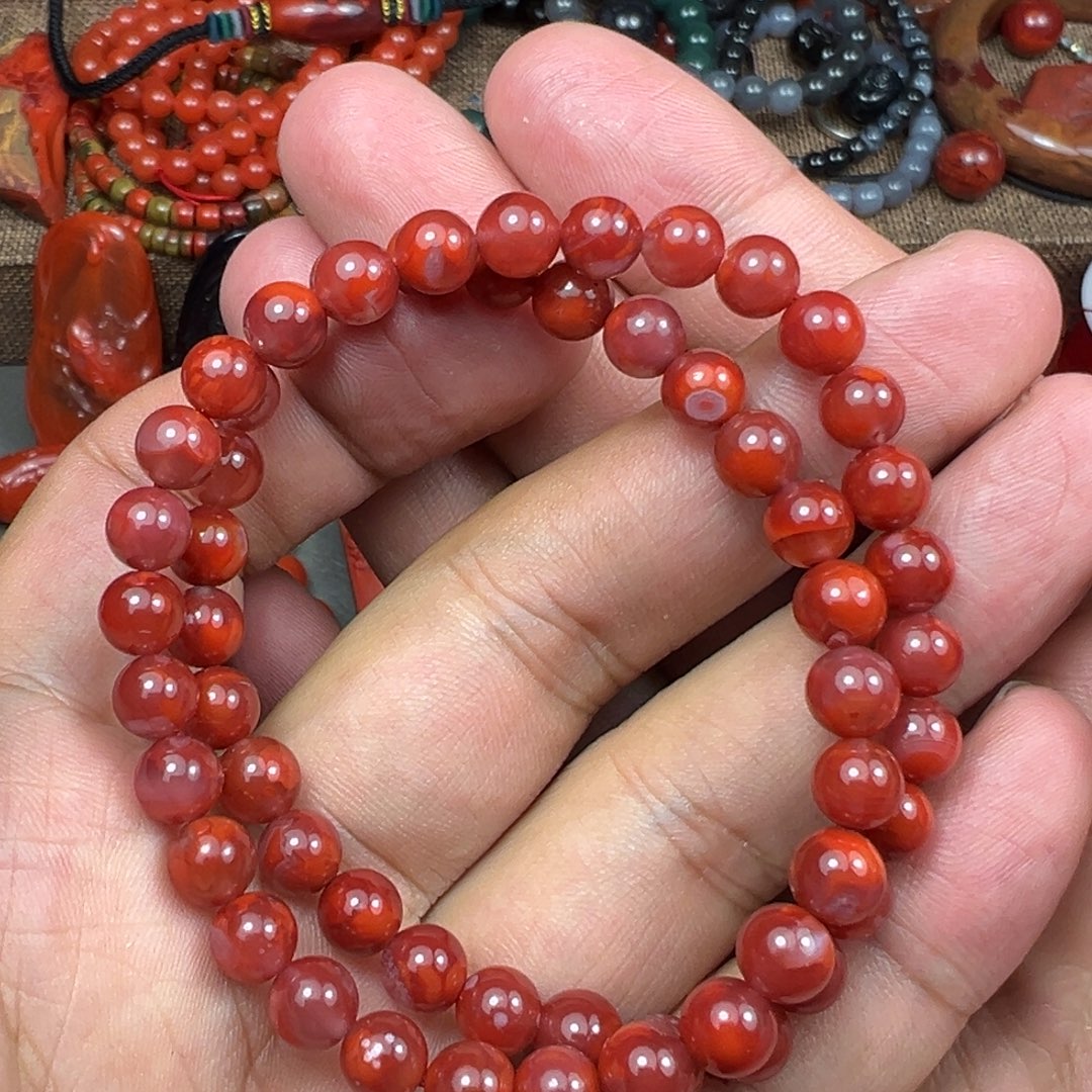 南红玛瑙未镶嵌手串