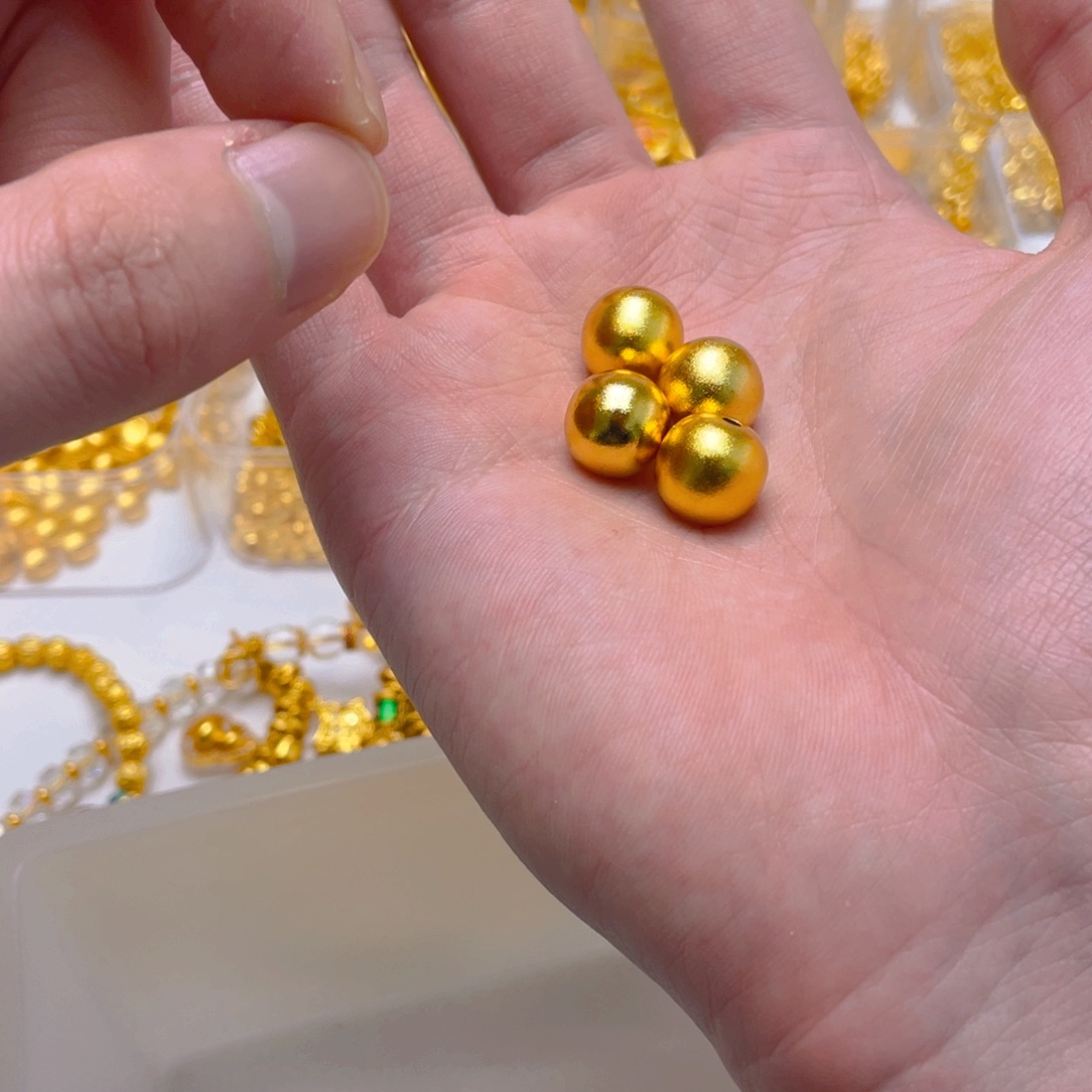 锆石铜合金高货古法珠12mm10颗