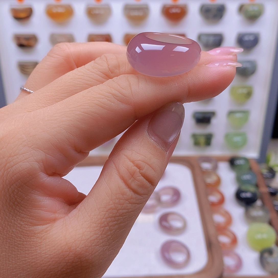 玛瑙/玉髓戒指未镶嵌港12不退换