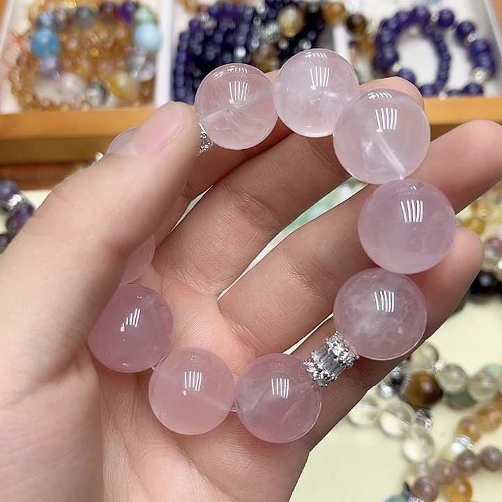 水晶手链未镶嵌19粉水