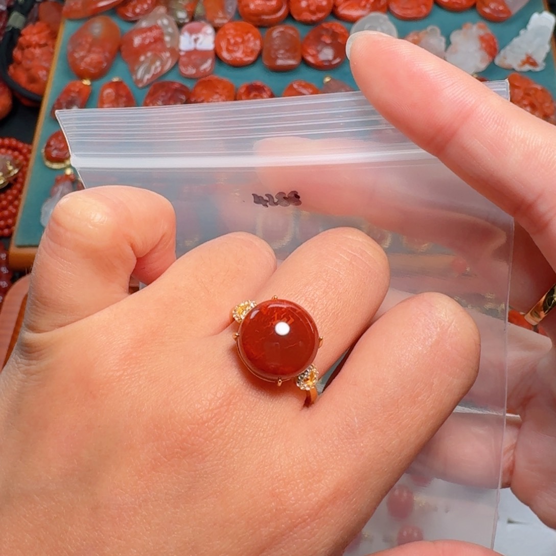 南红玛瑙南红银S925镶嵌