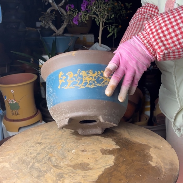 紫砂宜兴紫砂花盆514