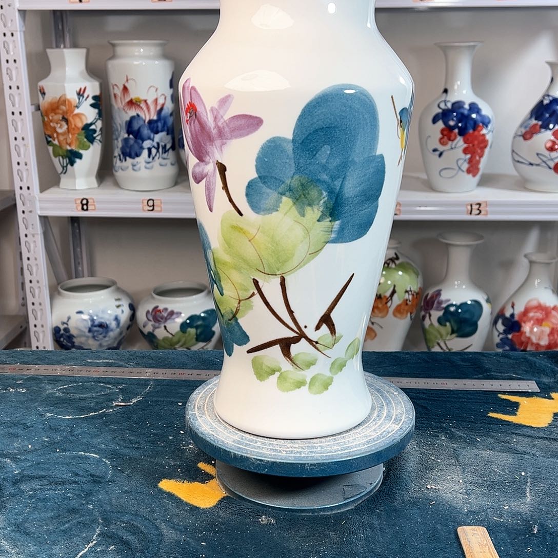 摆件景德镇陶瓷大鱼鸟