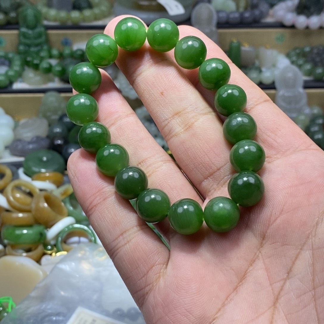 和田玉手链未镶嵌石**李