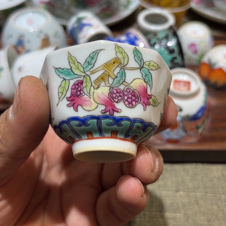 纯手绘精品盖碗杯