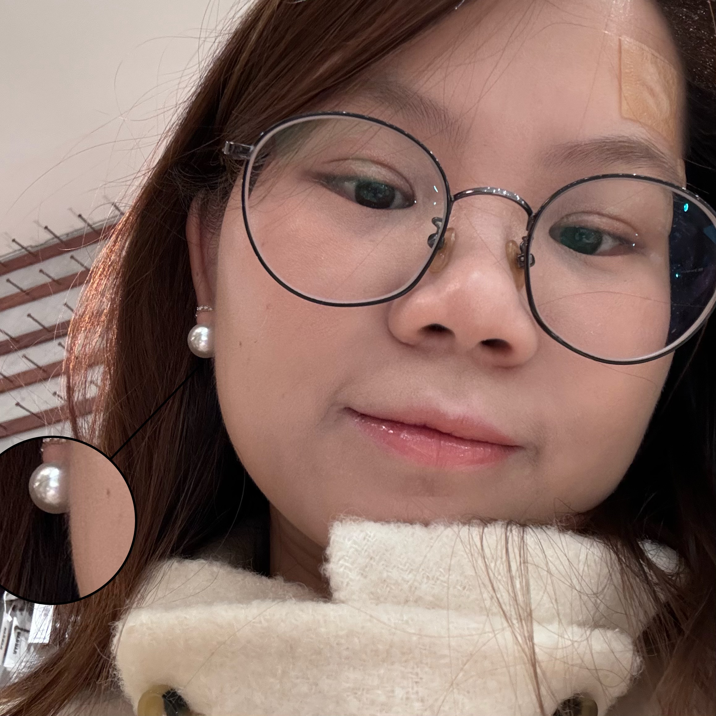 非金属仿珍珠耳饰 东大门 银针 施华洛珠耳钉