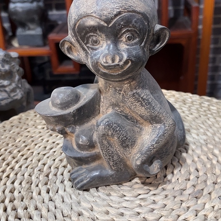 石材猴子摆件陈设