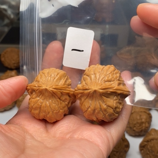 桃核把件1龟甲纹狮子